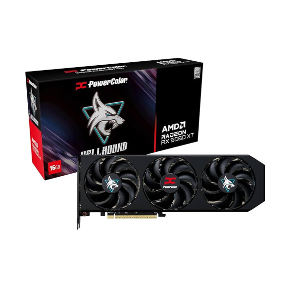 PowerColor Radeon RX 9060 XT 16GB Hellhound (RX9060XT 16G-L/OC)