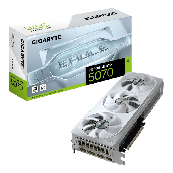 GIGABYTE GeForce RTX 5070 EAGLE OC ICE SFF 12G (GV-N5070EAGLEOC ICE-12GD)